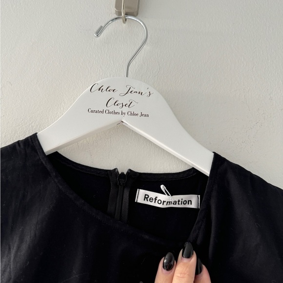 REFORMATION Black Doria Dress 2 - Picture 6 of 8